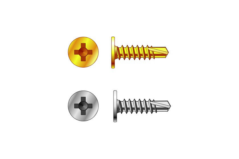 FLAT HEAD SELF DRILL BUTTON SCREW 16MM-30MM