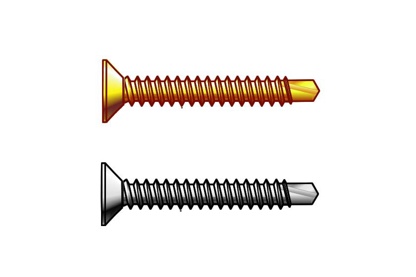 Metal Self Drilling Countersunk Screws Course Thread